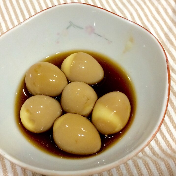 朝詰めるだけ!うずらで煮卵☆一夜漬け